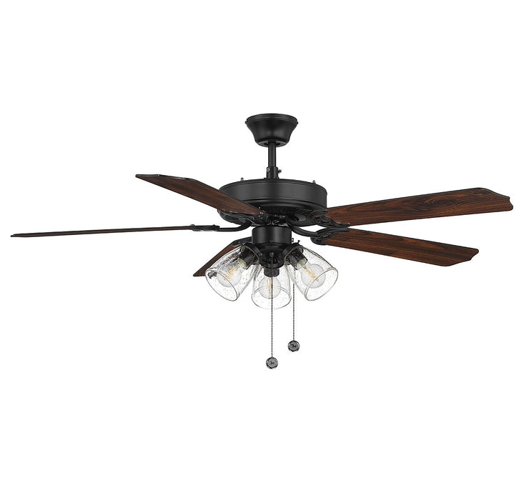 Meridian M2022MBKRV 52" Ceiling Fan, Matte Black