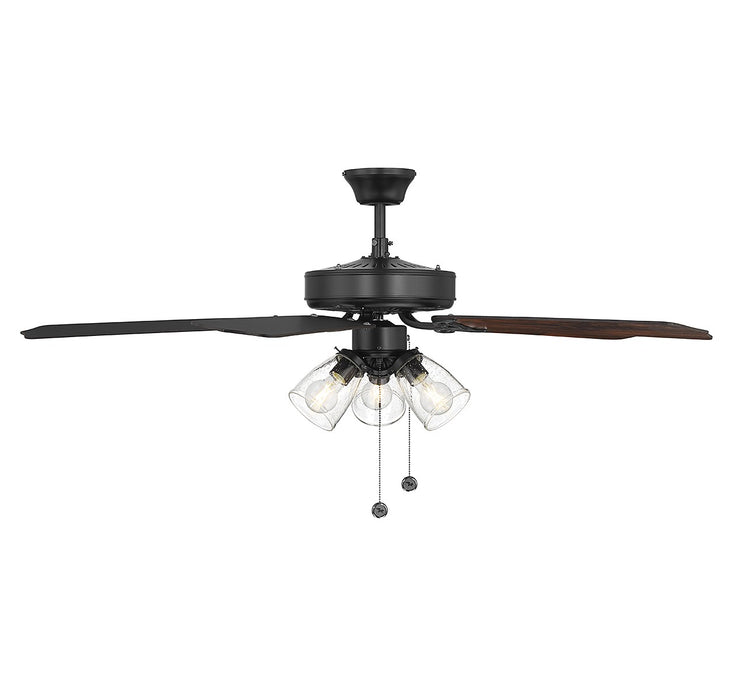 Meridian M2022MBKRV 52" Ceiling Fan, Matte Black