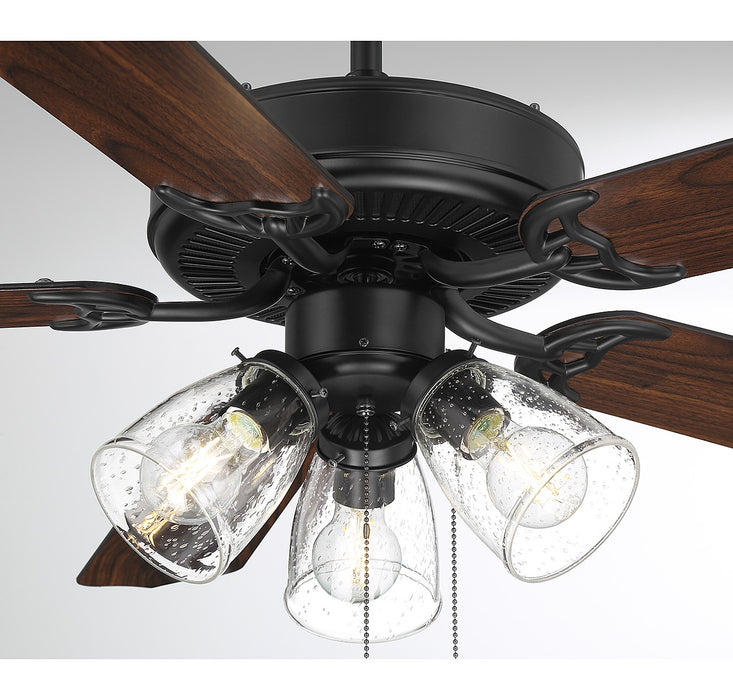 Meridian M2022MBKRV 52" Ceiling Fan, Matte Black
