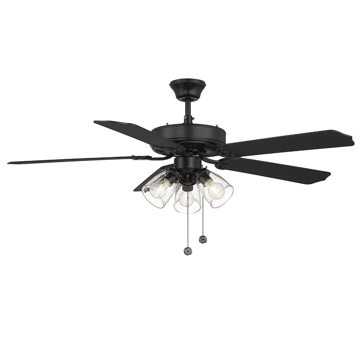 Meridian M2022MBKRV 52" Ceiling Fan, Matte Black