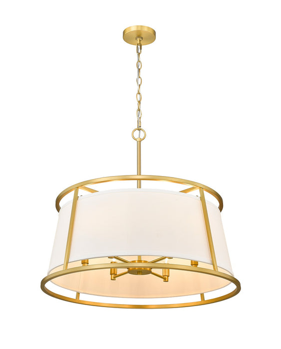 Z-Lite 1935-26RB Six Light Chandelier, Rubbed Brass