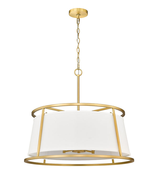 Z-Lite 1935-26RB Six Light Chandelier, Rubbed Brass