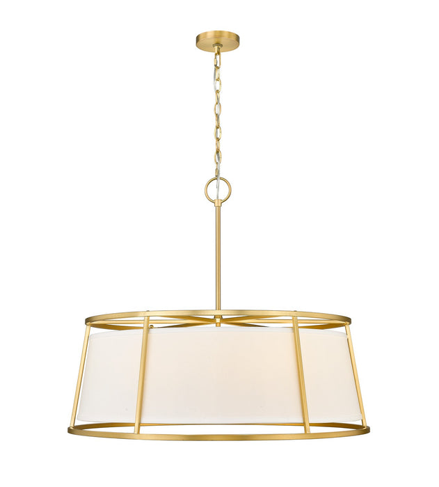 Z-Lite 1935-32RB Eight Light Chandelier, Rubbed Brass