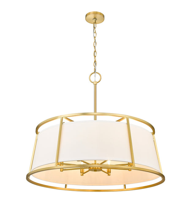 Z-Lite 1935-32RB Eight Light Chandelier, Rubbed Brass