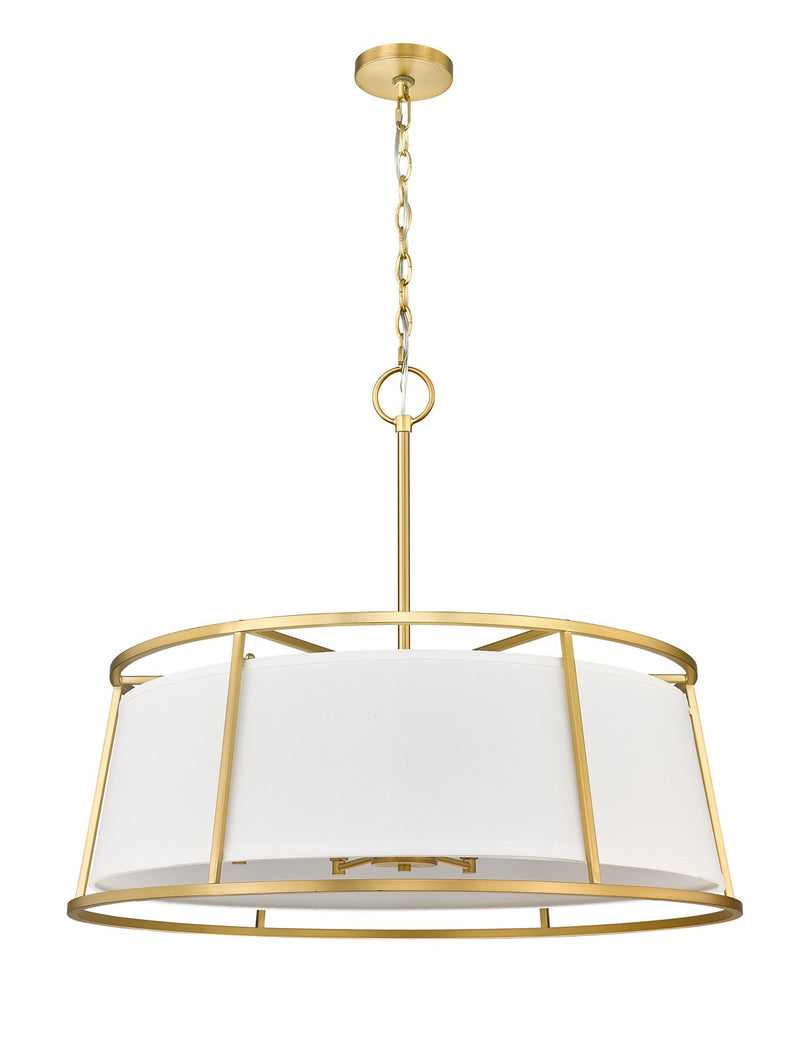 Z-Lite 1935-32RB Eight Light Chandelier, Rubbed Brass