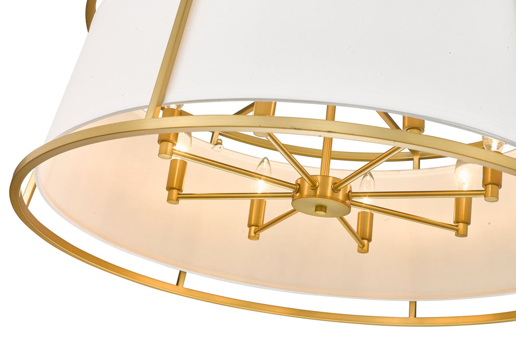 Z-Lite 1935-32RB Eight Light Chandelier, Rubbed Brass