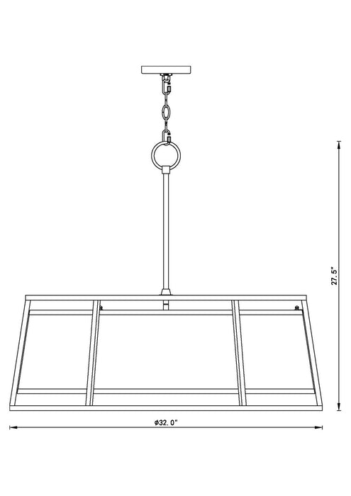 Z-Lite 1935-32RB Eight Light Chandelier, Rubbed Brass