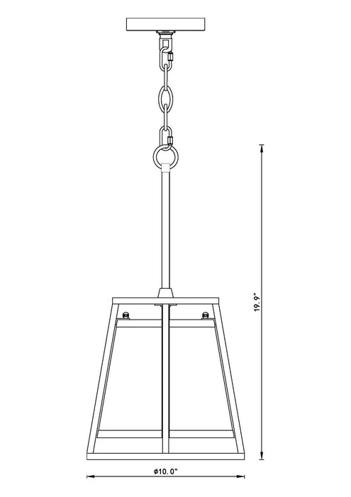Z-Lite 1935MP-RB One Light Pendant, Rubbed Brass