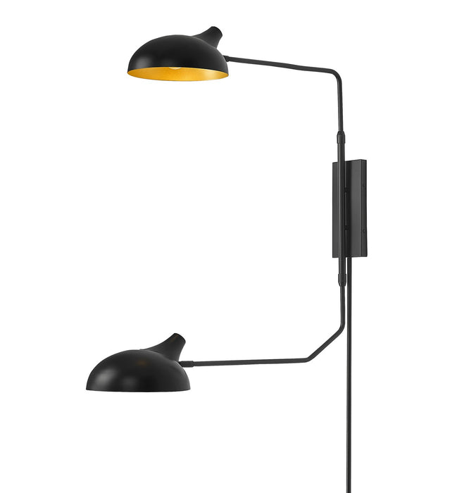 Z-Lite 1942-2S-MB Two Light Wall Sconce, Matte Black