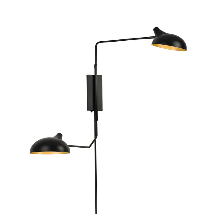 Z-Lite 1942-2S-MB Two Light Wall Sconce, Matte Black