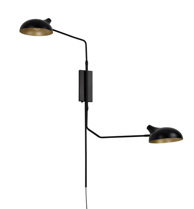 Z-Lite 1942-2S-MB Two Light Wall Sconce, Matte Black