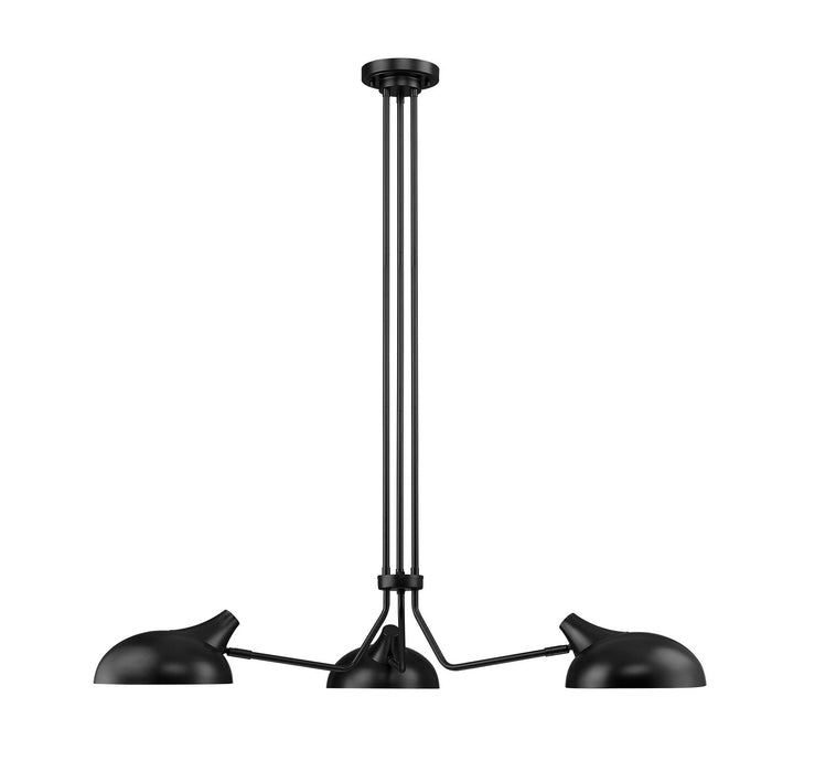Z-Lite 1942-3MB Three Light Chandelier, Matte Black
