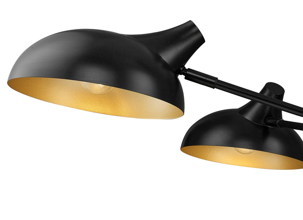 Z-Lite 1942-3SF-MB Three Light Semi Flush Mount, Matte Black