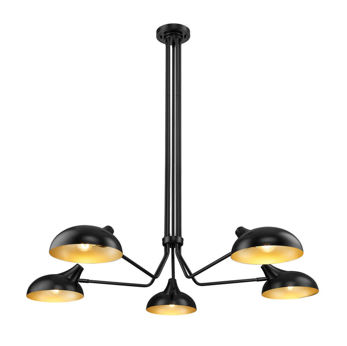Z-Lite 1942-5MB Five Light Chandelier, Matte Black