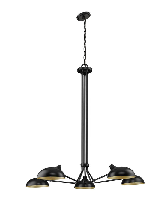 Z-Lite 1942-5MB Five Light Chandelier, Matte Black