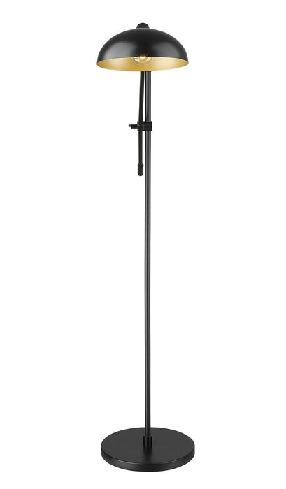 Z-Lite 1942FL-MB One Light Floor Lamp, Matte Black