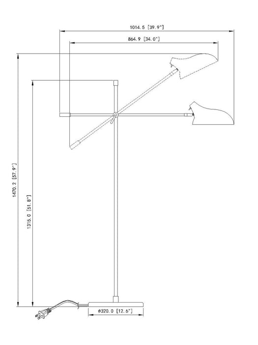 Z-Lite 1942FL-MB One Light Floor Lamp, Matte Black