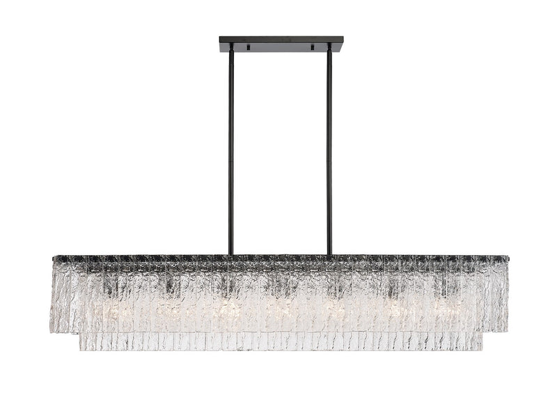 Z-Lite 1943-53L-MB Seven Light Linear Chandelier, Matte Black