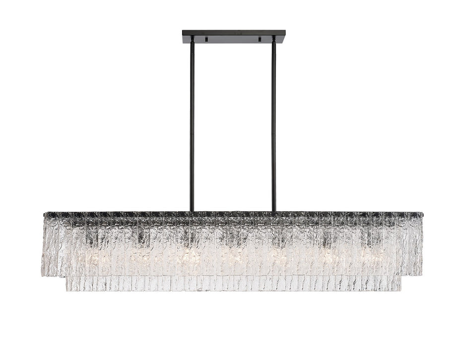 Z-Lite 1943-53L-MB Seven Light Linear Chandelier, Matte Black