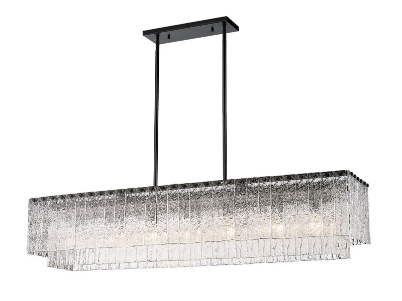 Z-Lite 1943-53L-MB Seven Light Linear Chandelier, Matte Black