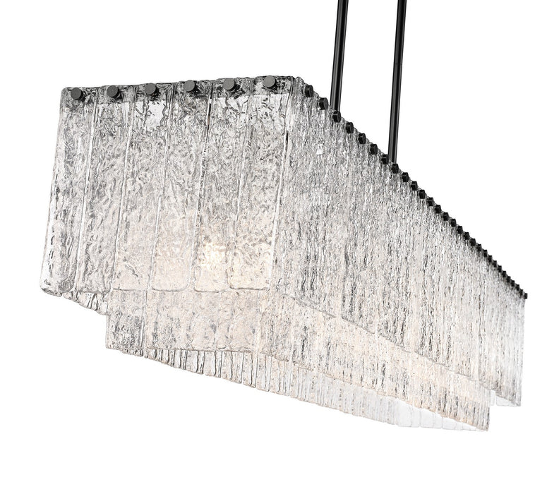 Z-Lite 1943-53L-MB Seven Light Linear Chandelier, Matte Black