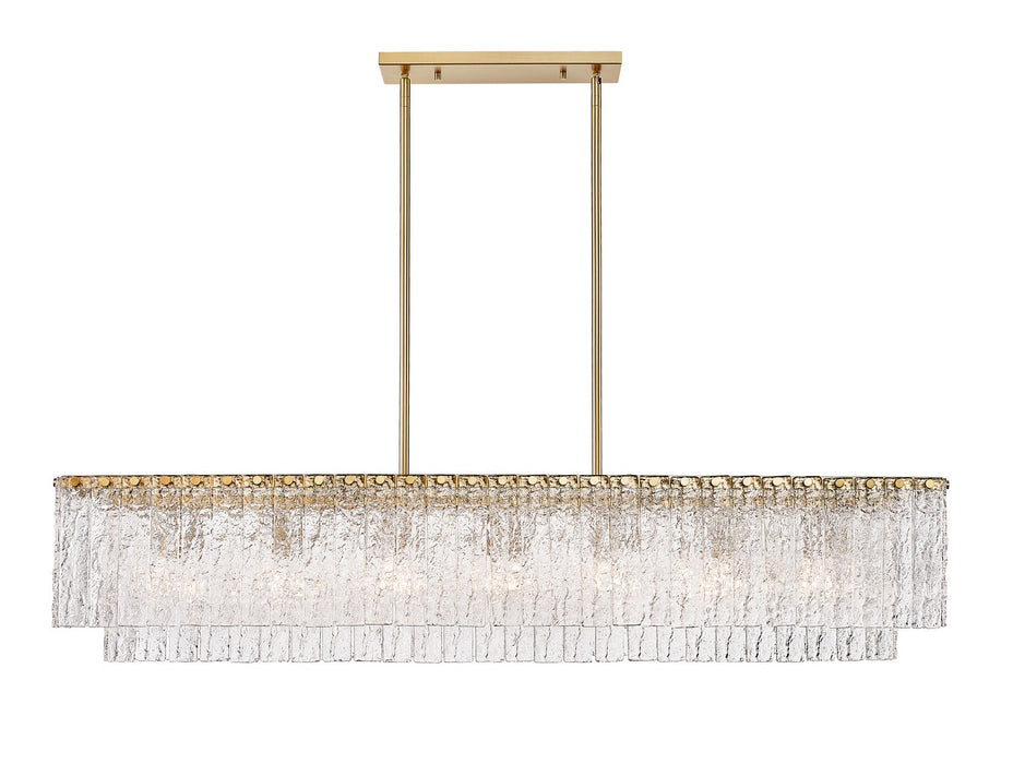 Z-Lite 1943-53L-MGLD Seven Light Linear Chandelier, Modern Gold