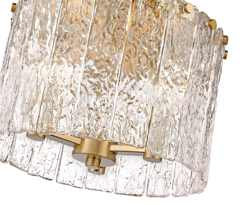 Z-Lite 1943F12-MGLD Three Light Flush Mount, Modern Gold