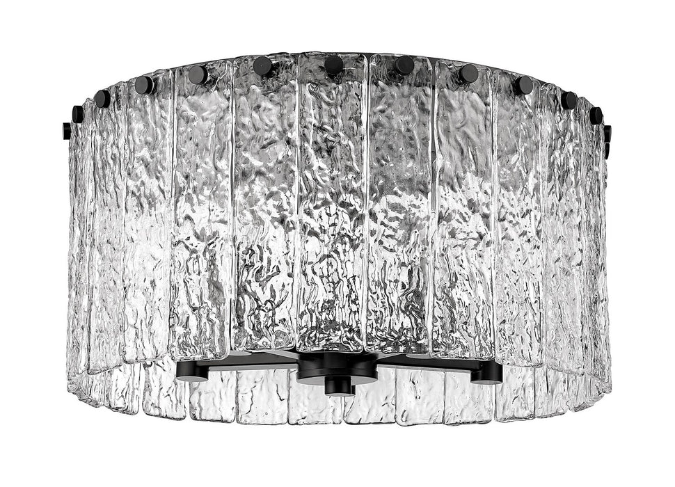 Z-Lite 1943F16-MB Five Light Flush Mount, Matte Black