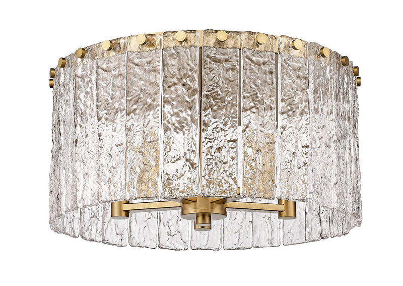 Z-Lite 1943F16-MGLD Five Light Flush Mount, Modern Gold