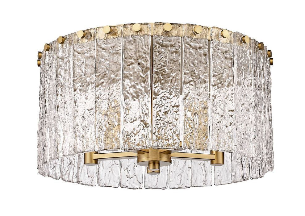 Z-Lite 1943F16-MGLD Five Light Flush Mount, Modern Gold