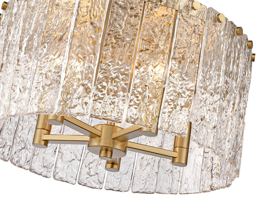 Z-Lite 1943F16-MGLD Five Light Flush Mount, Modern Gold