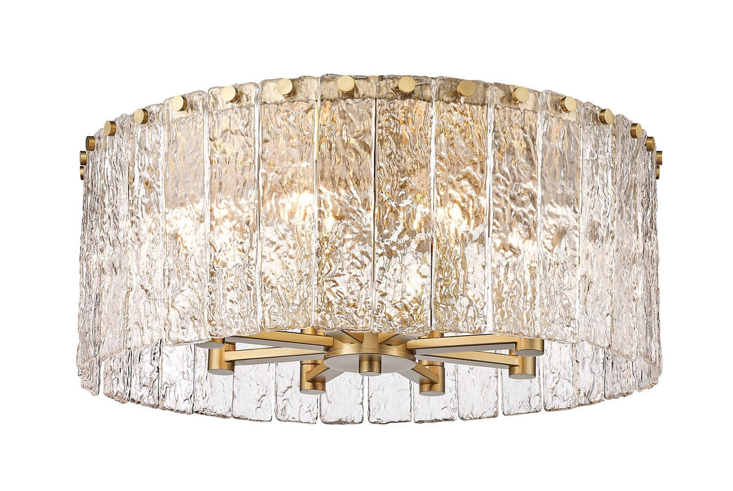 Z-Lite 1943F20-MGLD Eight Light Flush Mount, Modern Gold