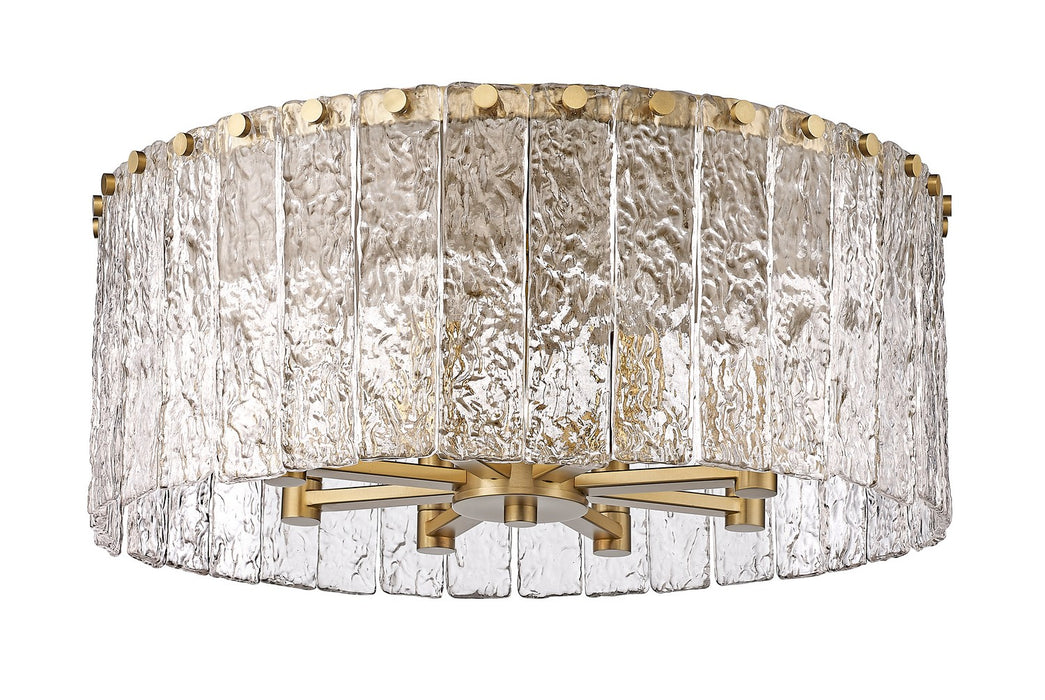 Z-Lite 1943F20-MGLD Eight Light Flush Mount, Modern Gold