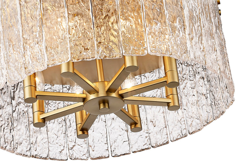 Z-Lite 1943F20-MGLD Eight Light Flush Mount, Modern Gold
