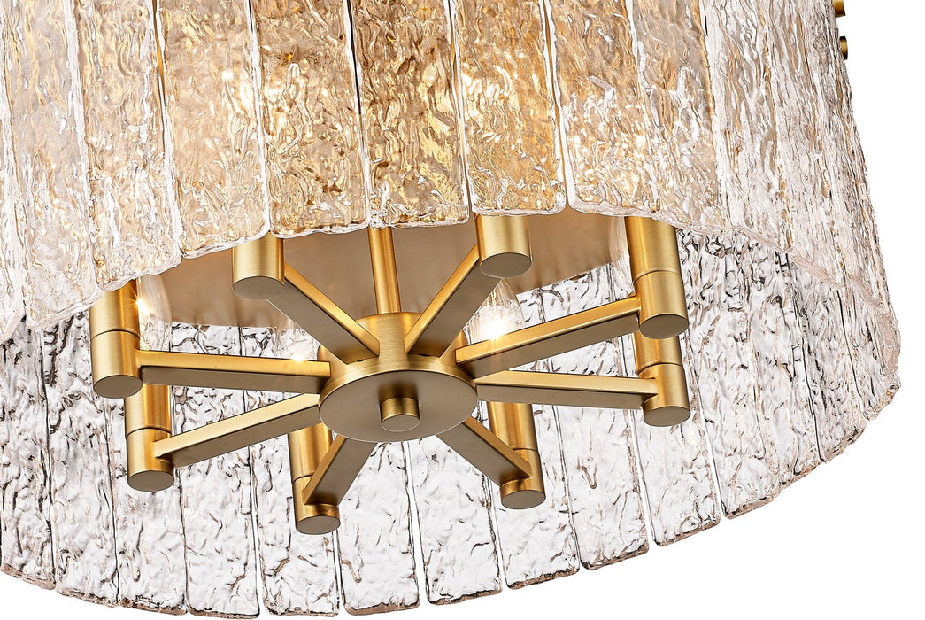 Z-Lite 1943F20-MGLD Eight Light Flush Mount, Modern Gold