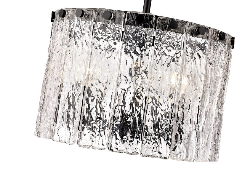 Z-Lite 1943P12-MB Three Light Pendant, Matte Black