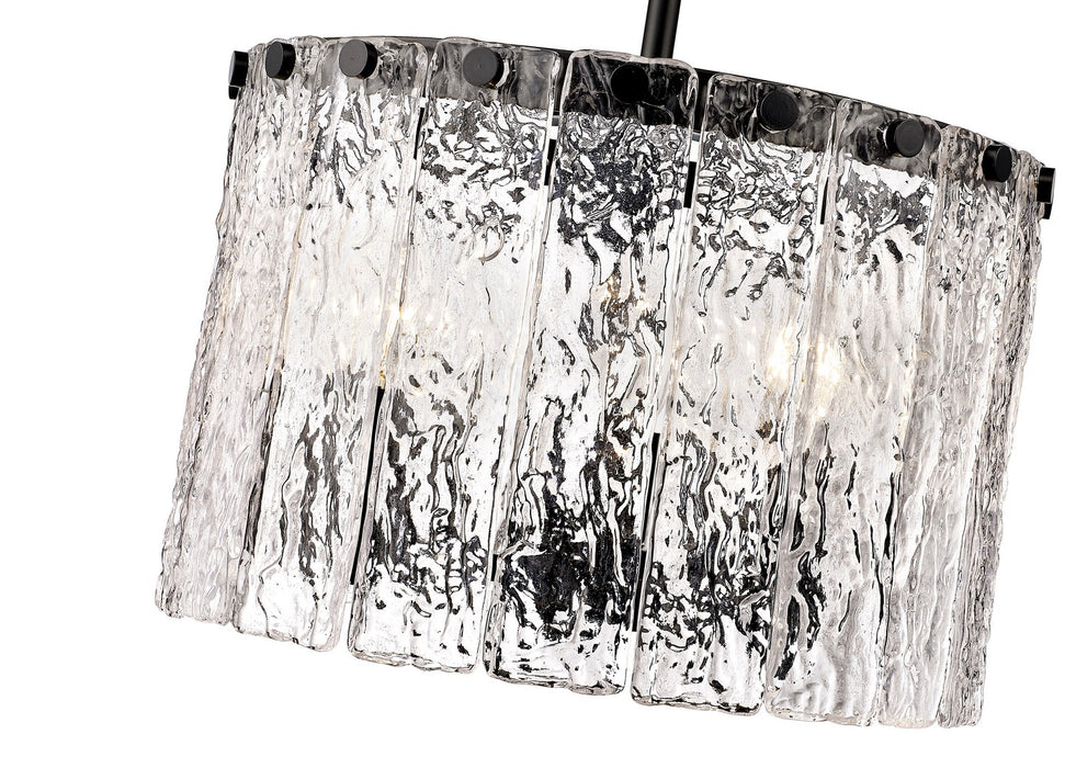 Z-Lite 1943P12-MB Three Light Pendant, Matte Black