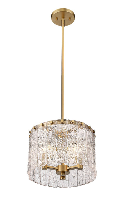 Z-Lite 1943P12-MGLD Three Light Pendant, Modern Gold