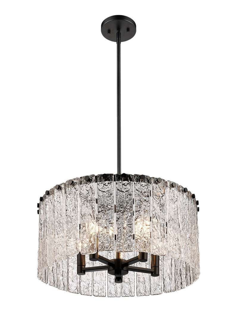 Z-Lite 1943P18-MB Five Light Pendant, Matte Black