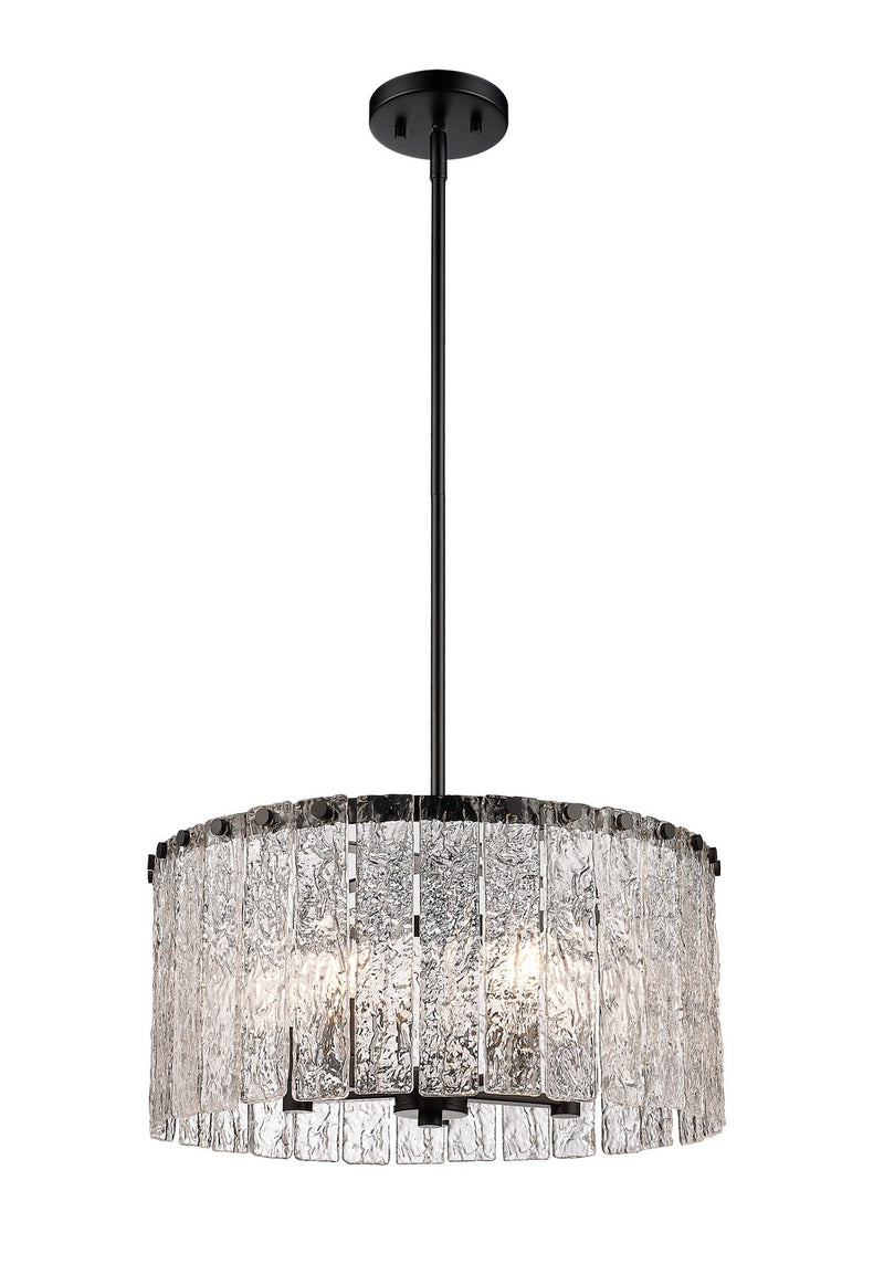 Z-Lite 1943P18-MB Five Light Pendant, Matte Black