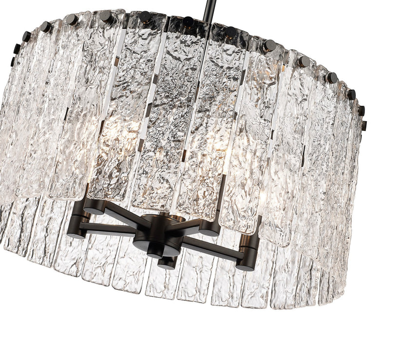 Z-Lite 1943P18-MB Five Light Pendant, Matte Black