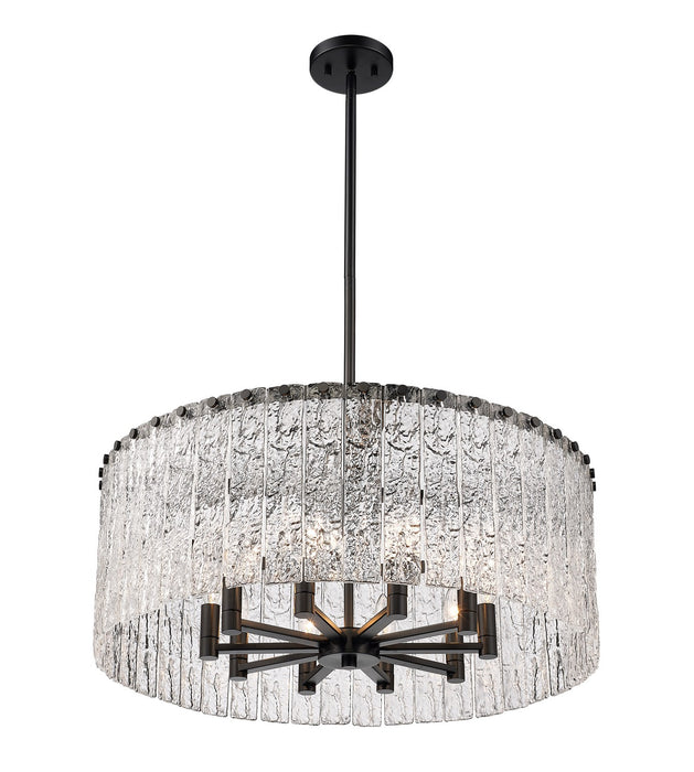 Z-Lite 1943P26-MB Ten Light Chandelier, Matte Black