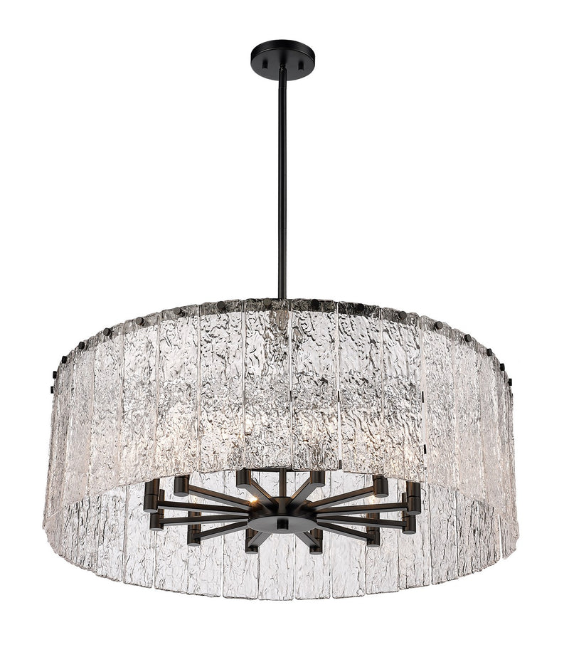 Z-Lite 1943P32-MB 12 Light Chandelier, Matte Black
