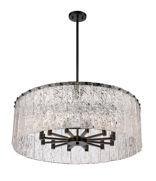 Z-Lite 1943P32-MB 12 Light Chandelier, Matte Black