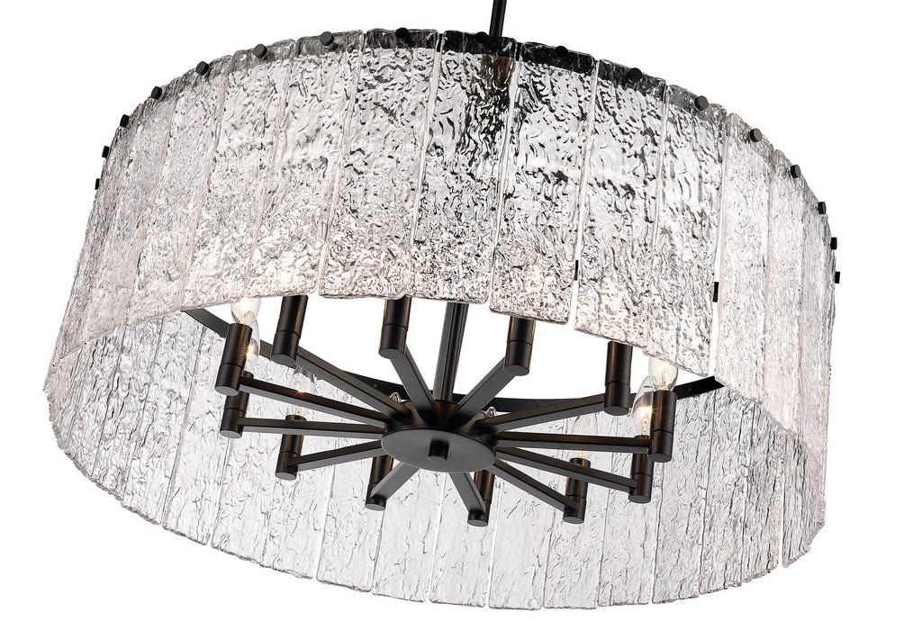 Z-Lite 1943P32-MB 12 Light Chandelier, Matte Black