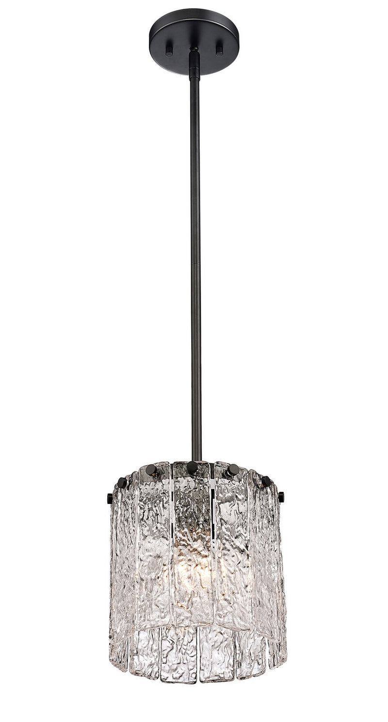 Z-Lite 1943P8-MB One Light Pendant, Matte Black