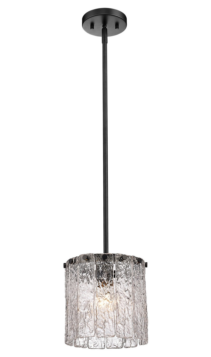 Z-Lite 1943P8-MB One Light Pendant, Matte Black