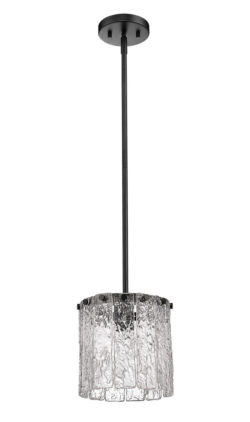 Z-Lite 1943P8-MB One Light Pendant, Matte Black