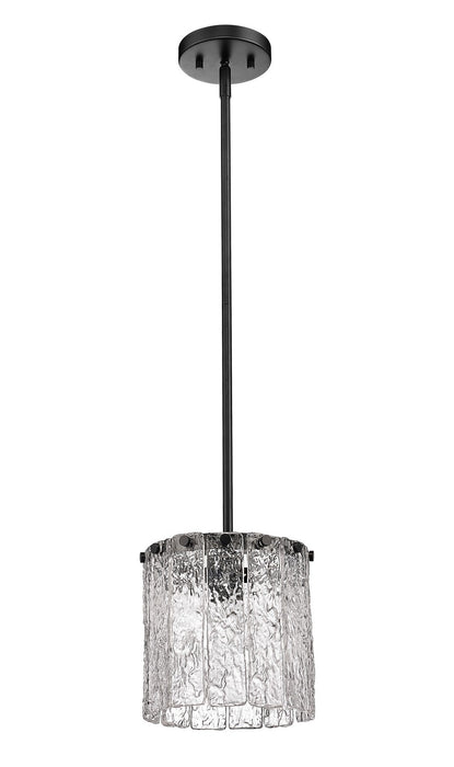 Z-Lite 1943P8-MB One Light Pendant, Matte Black