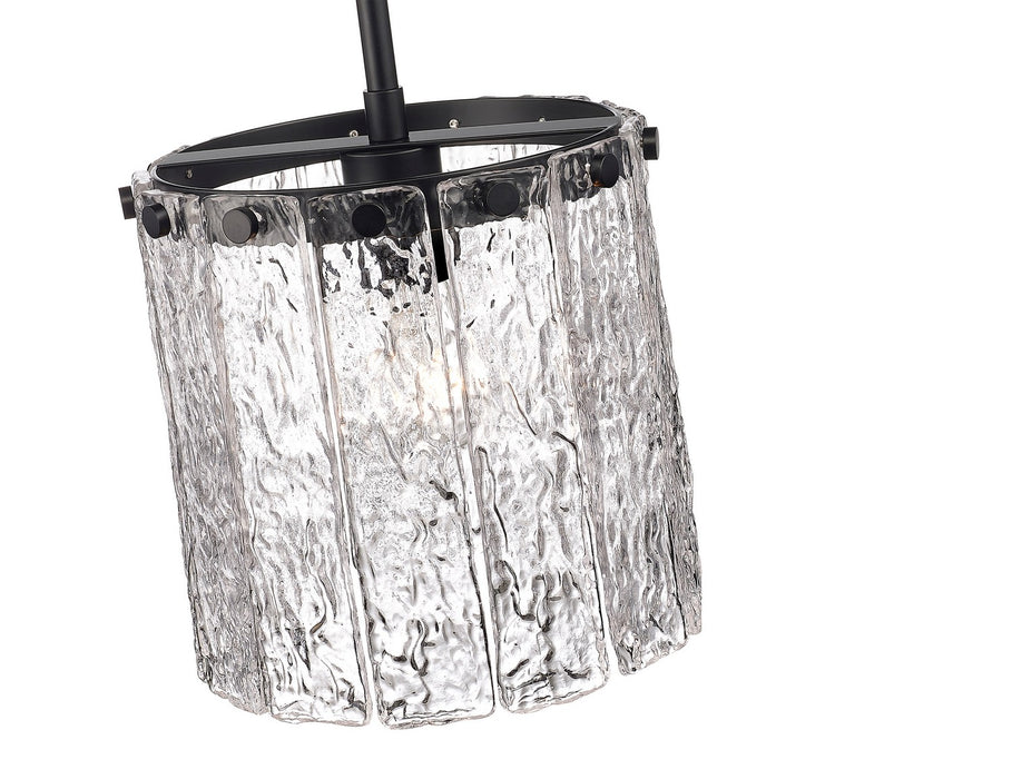 Z-Lite 1943P8-MB One Light Pendant, Matte Black